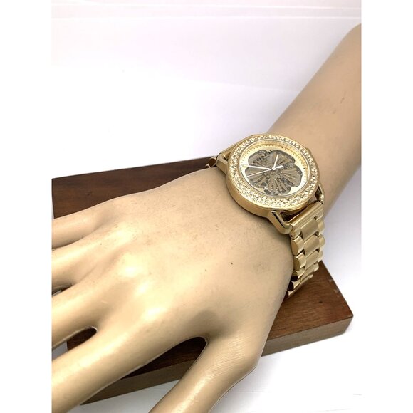 Coach Women's Watch 14504368 Cruiser Automatic Gold Stainless Steel Gemmed 37mm - Picture 5 of 14